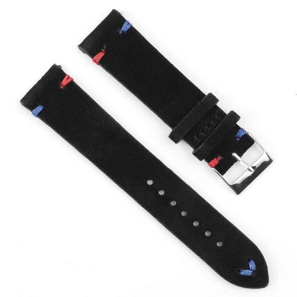 High Quality Vintage Suede Leather Watch Straps Blue Watch Bands Replacement Strap for Watch Accessories 18mm 20mm 22mm 24mm