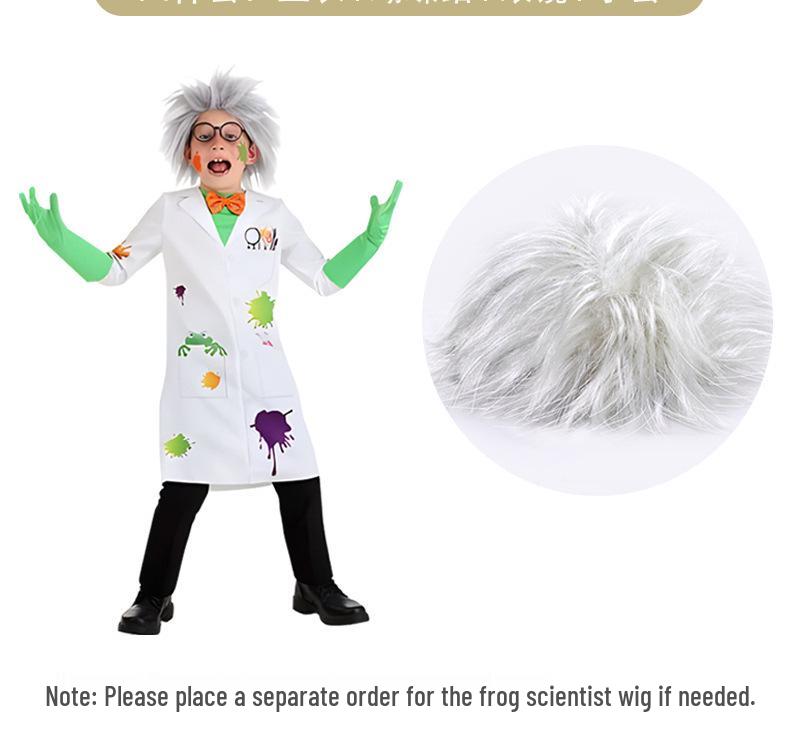 Dětský bílý laboratorní plášť Žába Vědec Kostým na vystoupení a Cosplay