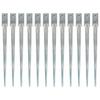 Day and Night - Day and Night Ground Spikes 12 Pcs Silver Galvanized Steel 7x7x90 Cm