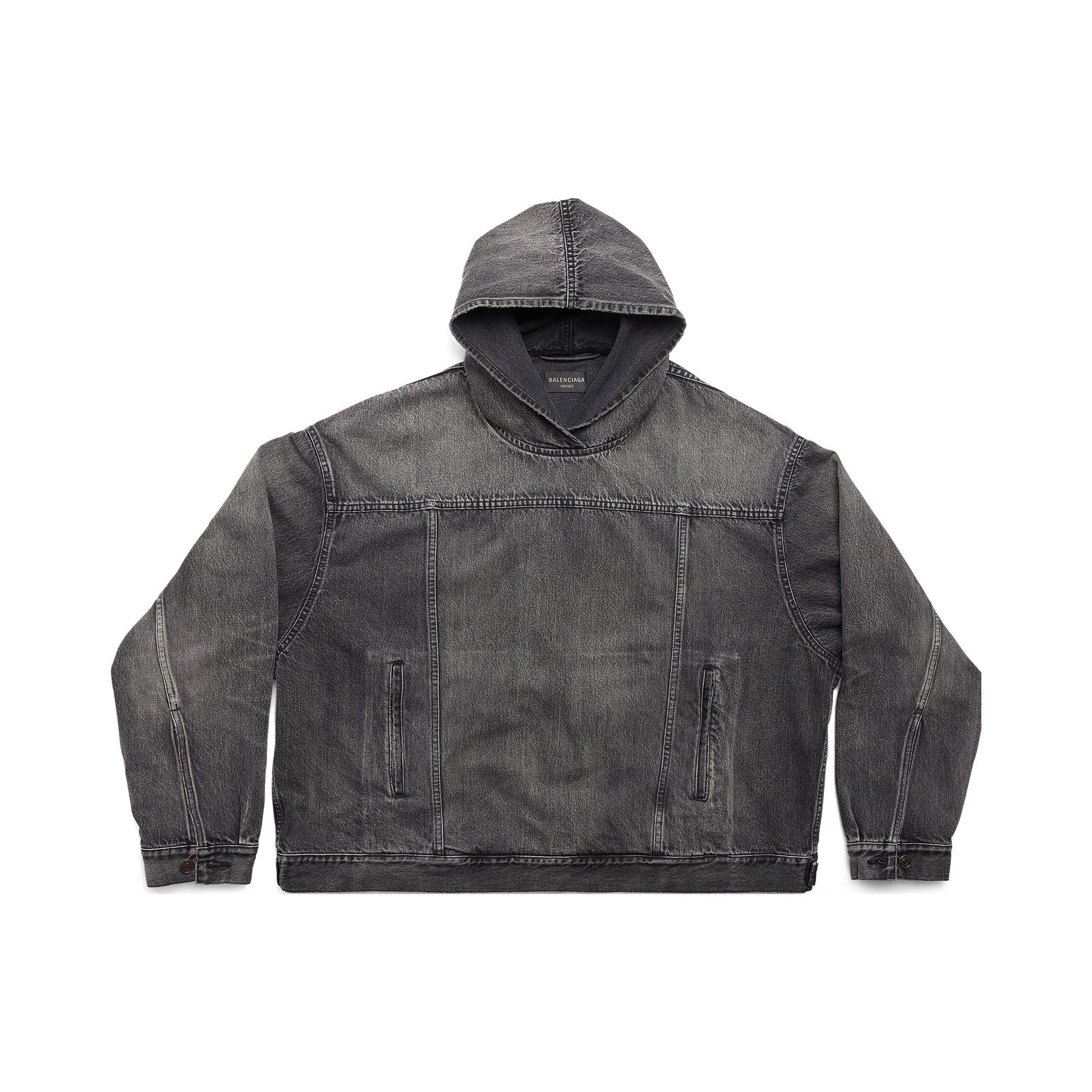 Balenciaga Pull-Over Jacket `Black Japanese Denim`