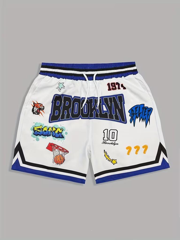 2026 Estate Caldo Americano Trendy Marca Sportivo Casual Stampa Digitale 3D Pantaloncini da Basket Unisex Stile Ampio