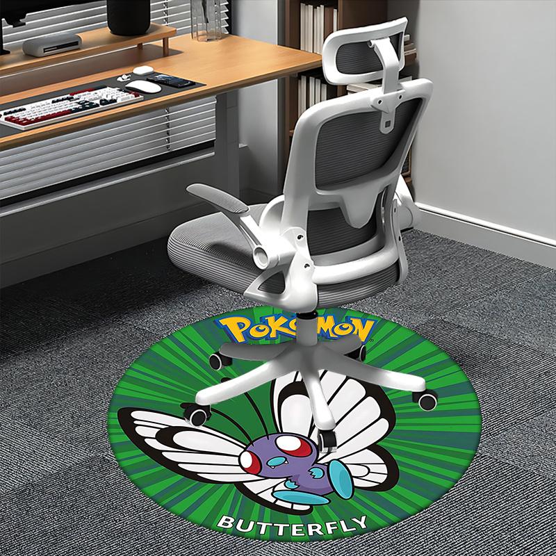 

Butterfree,Pokémon Chair mat Round Rug Office carpet, Machine Washable, Non slip, Suitable for Living Rooms, Bedrooms 80cm