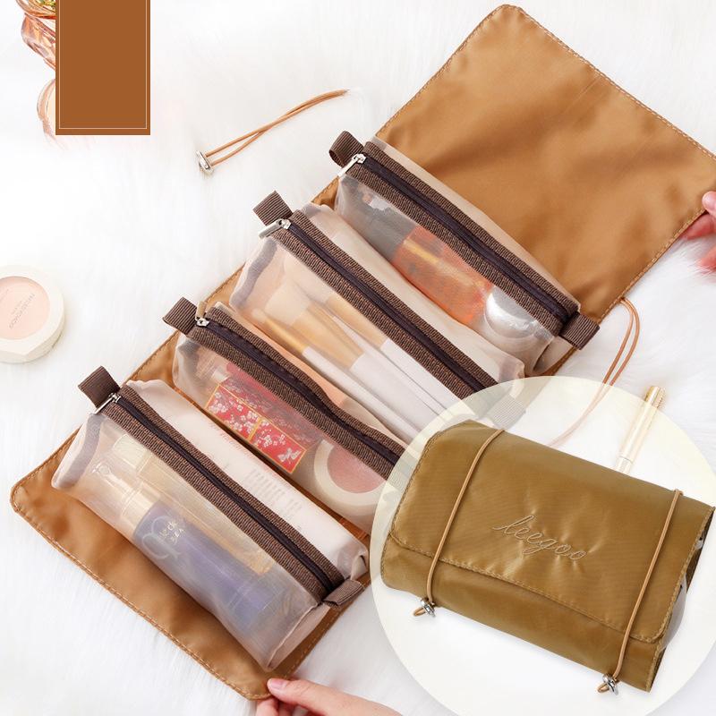 Detachable 4-in-1 Makeup Bag Portable Large Capacity Travel Toiletry Bag Dormitory Storage Bag Makeup Bag