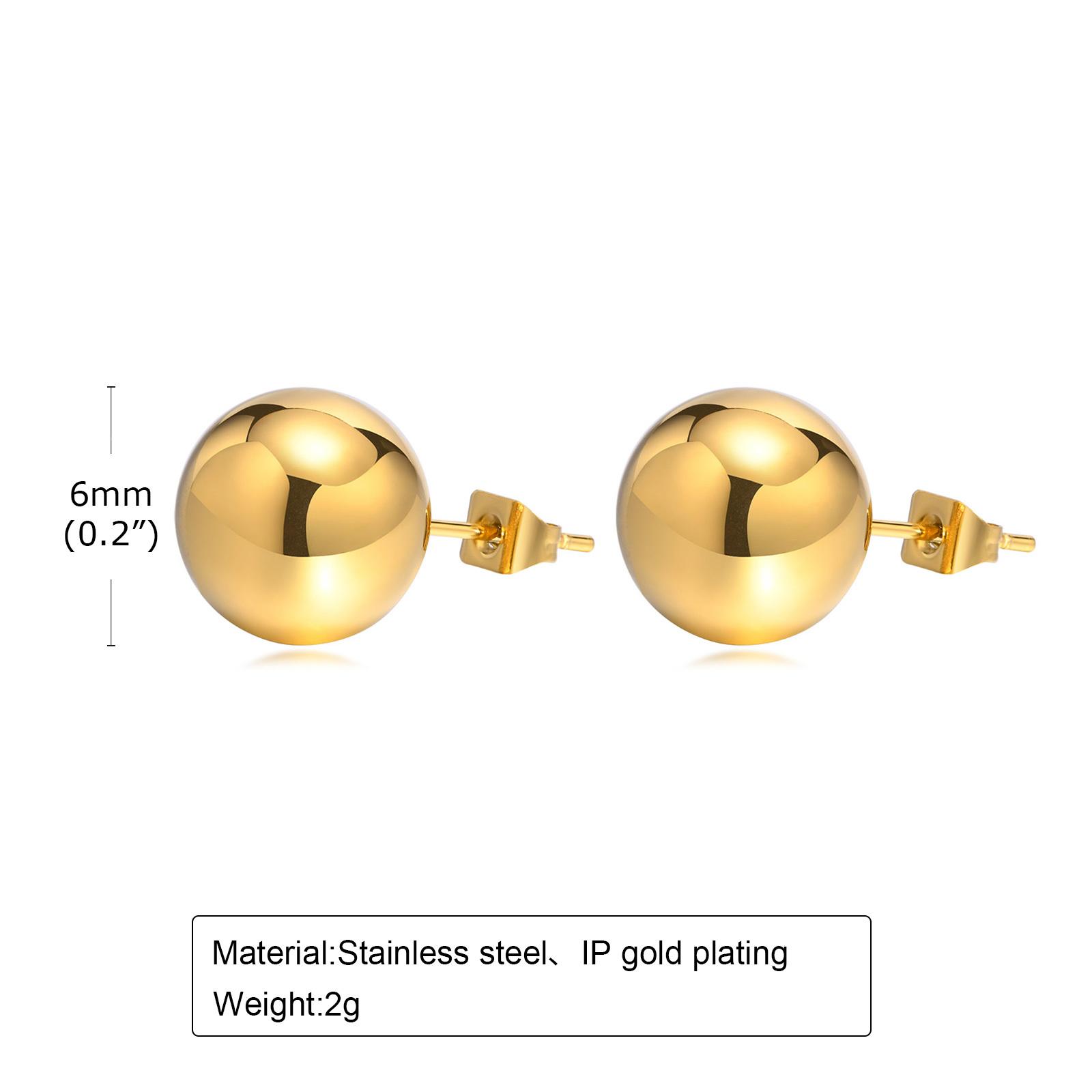 

Trendy Stainless Steel Round Stud Earrings for Women Girls, Anti Allergy Gold Color Dangle Earring Ear Accessory Gifts To Her
