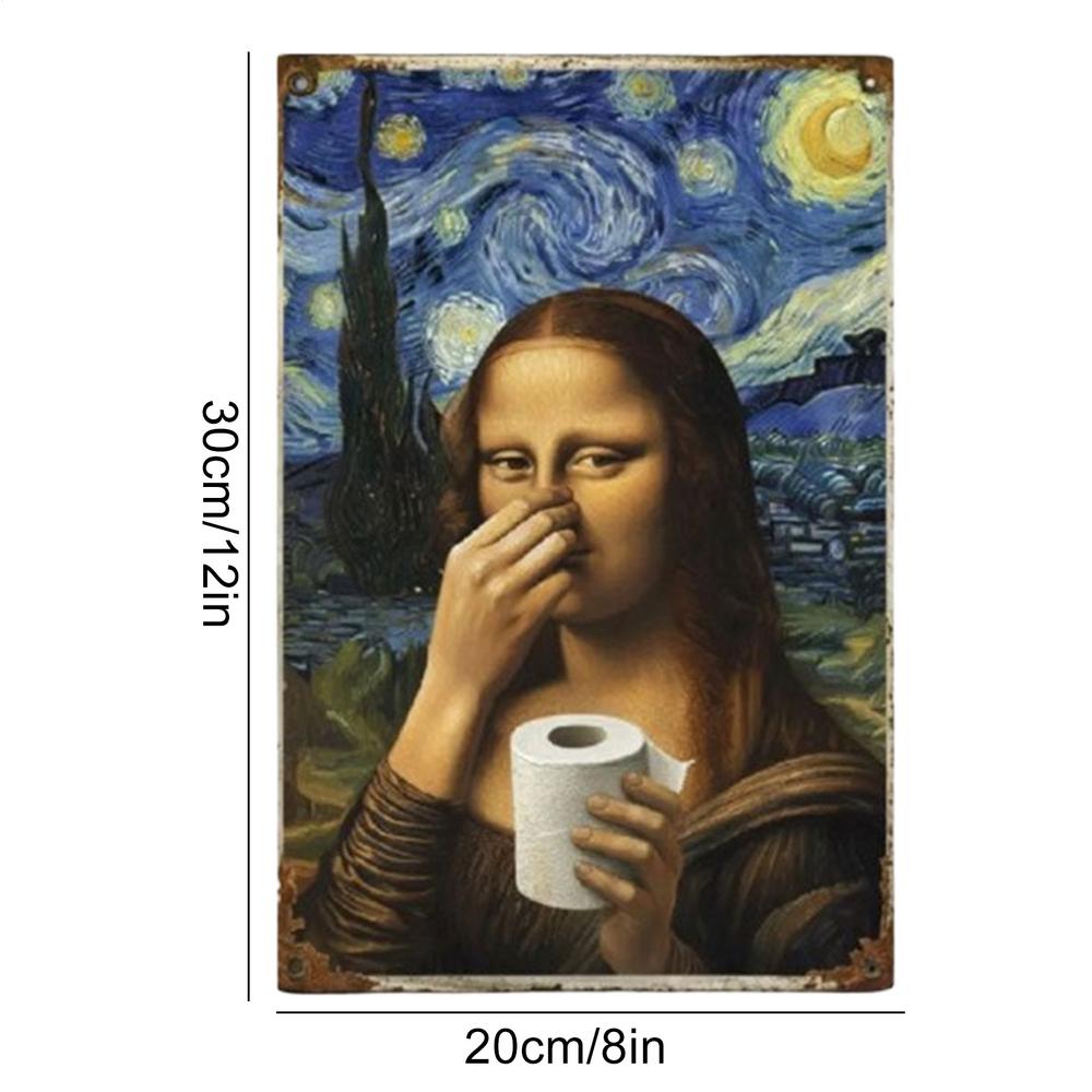 Bathroom Funny Wall Art Amusing Metal Art Wall Decor Pinching Nose Toilet Artwork For Home Hotel Office Gym Restroom Washroom