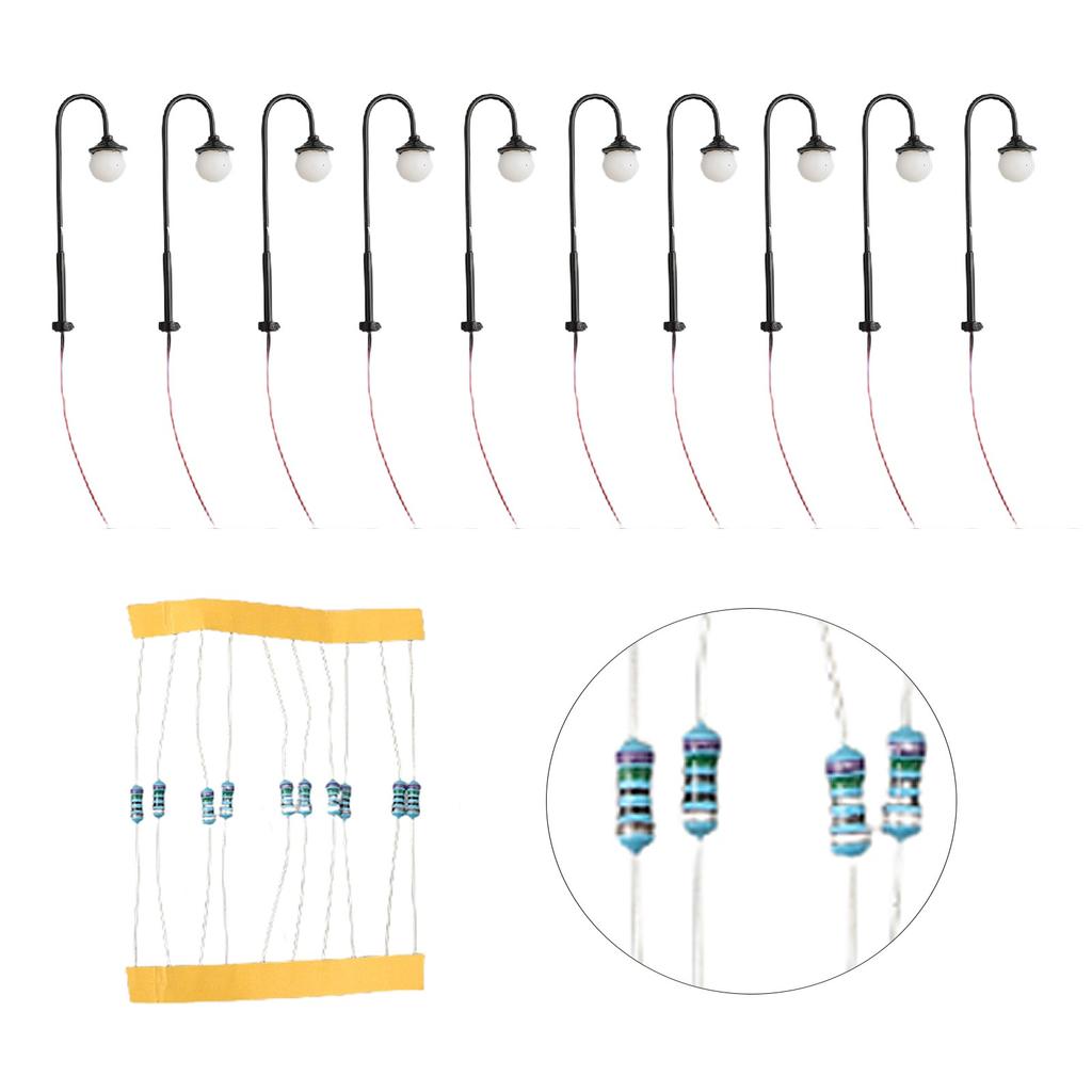 Approx. 45mm Complete Lamps Model Railway Led Brand New