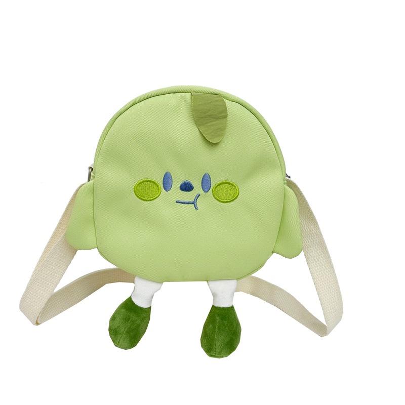 Женская японская милая сумка кроссбоди в виде яблока - Большая круглая наплечная сумка зелёный