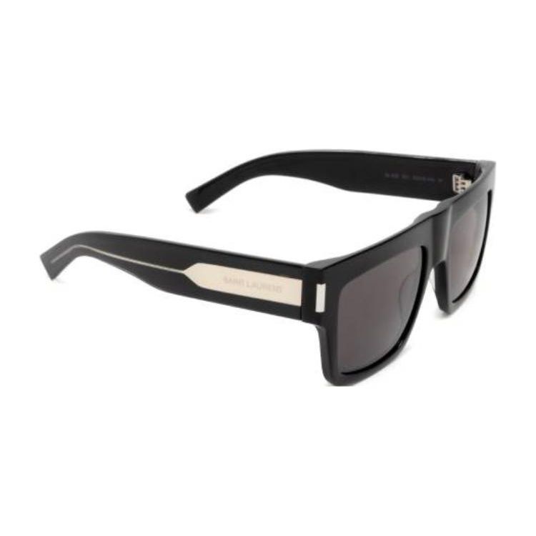 Saint Laurent Óculos de Sol com Armação Irregular com Logo Óculos de Sol Masculino Preto SL628001