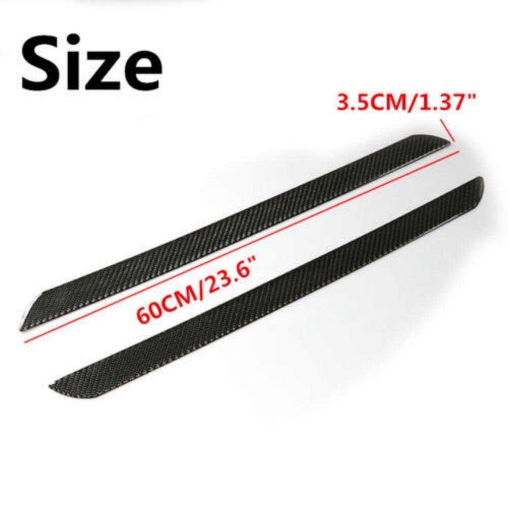 2pcs Universal Door Sill Cover Car Scuff Plate Panel Step Protector Guard Real Carbon Fiber 60 Cm