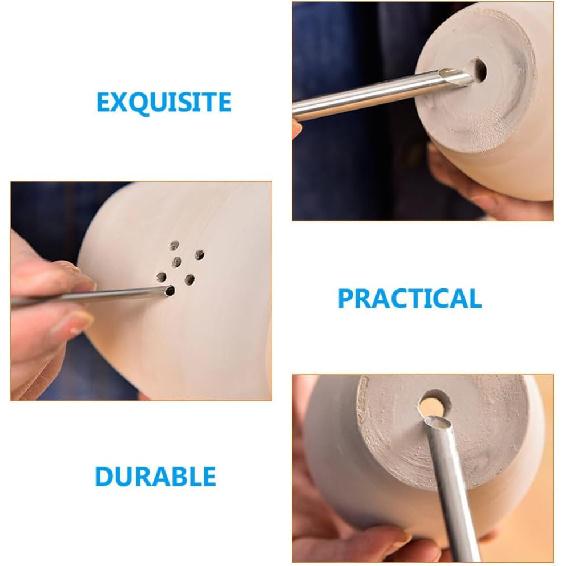 

NUOBESTY 5 Набор круглых каттеров для глины из нержавеющей стали, пробойники для глины, инструменты для керамики, копатели для глины, круглые пробойники, инструменты для резьбы