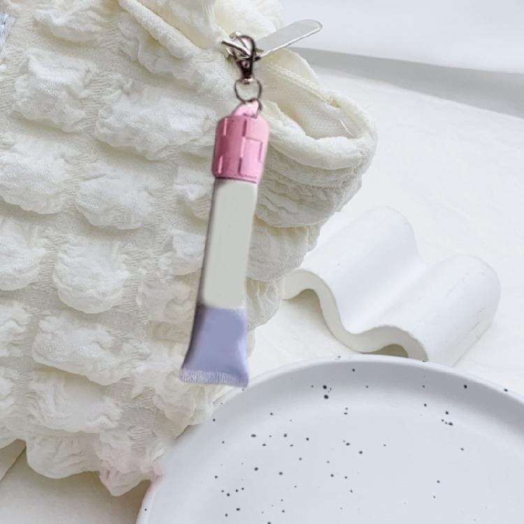 Fashionable Silicone Lipgloss Keychain Caps Compact Keyring Decors In 3 Stylish Color Variants Keychain Attachment