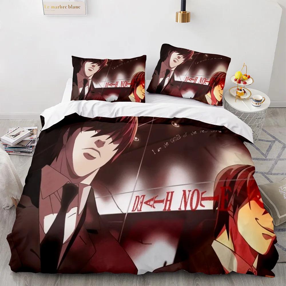 Comforter 3D Death Note Anime Bedding Set Soft Quilt With For Single Twin Full Queen King Size Decorative Bed