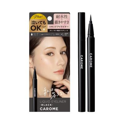 Liquid Eyeliner Black Renewal Produced by Akemi Darenogare Waterproof 1 Count CAROME. [Black] (x 1)