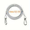 Double-headed Dog Tie Out Cable Leash ,raction Rope with Metal Buckle Steel Wire Anti-rust Training Collar,Outdoor Dogs Strap