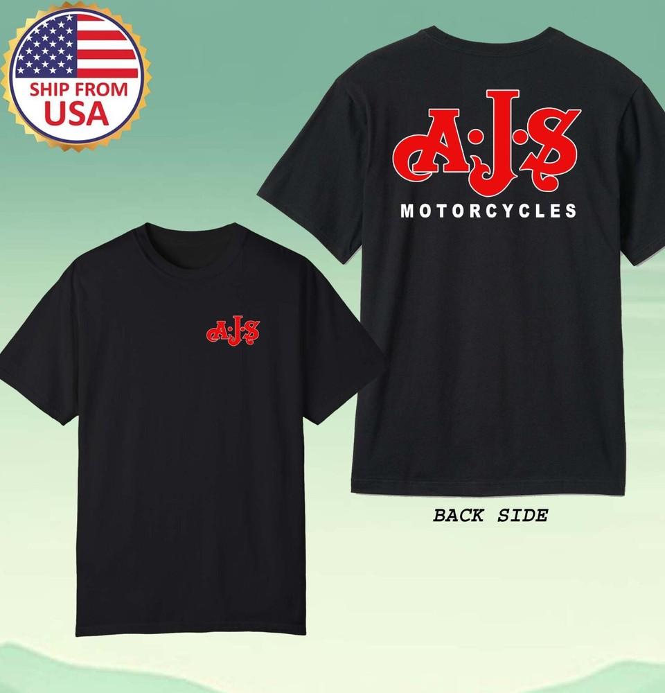 AJS Motorcycles Men#039;s Black Size S5XL Unisex T-Shirt XXL