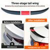 3-Section ABS Rear Trunk Spoiler 115-125cm Adjustable Sports Decor Top Wing Car Parts