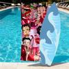 Betty Boop Print Beach Towel Design, Soft, Lightweight. for Home Bathroom, Spa, Pool, Yoga, Surfing, Camping, Gift for Family, Friend