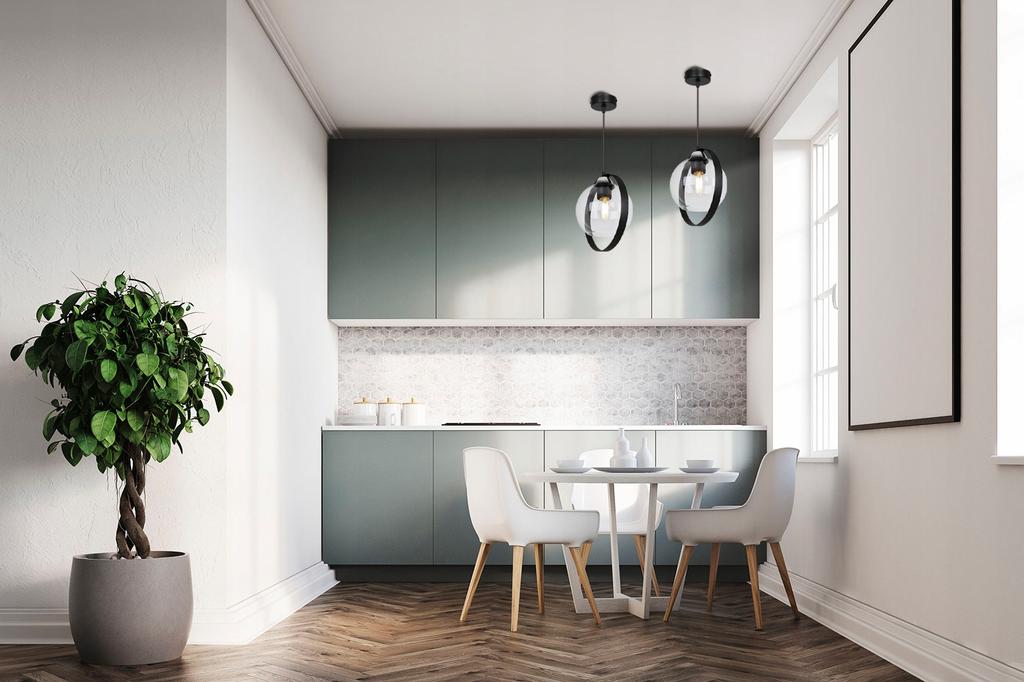 MODERN HANGING LAMP GLASS RING LAMP