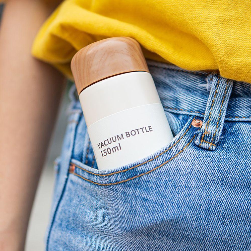 Steel Insulation Cup Keep Warm Wood Grain Vacuum Flask Thermocup Thermos Travel Water Bottle