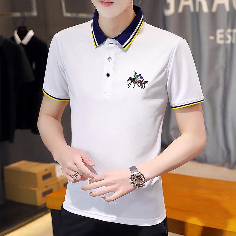 Men 'S Short Sleeve T -Shirt Summer Casual Thin Embroidered Men 'S Polo Shirt