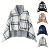 1pc Wearable Blankets Shawl Blanket Flannel Lazy Casual Office Blanket