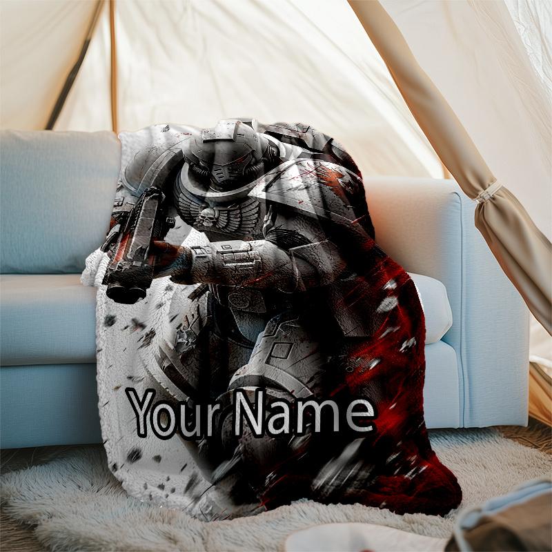 Custom Name Total War Warhammer Theme Printed Blanket - Perfect for Couch, Bed, Travel & Outdoor Use | Machine Washable, Cozy & Durable.