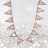 12pcs/ Set Fashionable Cloth Triangle Banner Just Married English Letter for Party Decoration