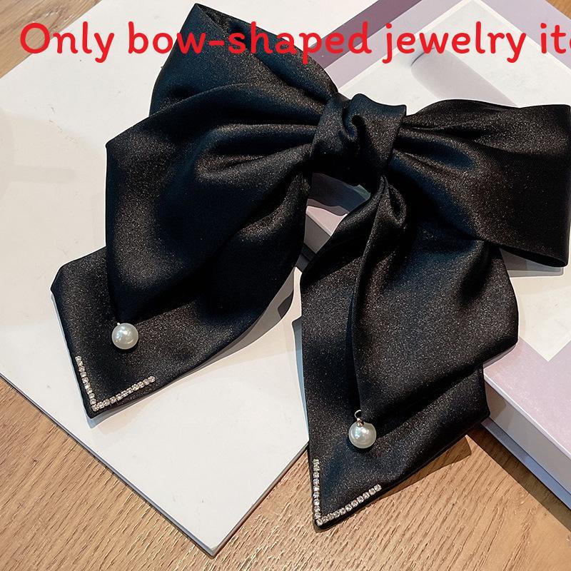 Butterfly Bow Hair Clip Spring Clamp With Pearl Accents For Women And Girls