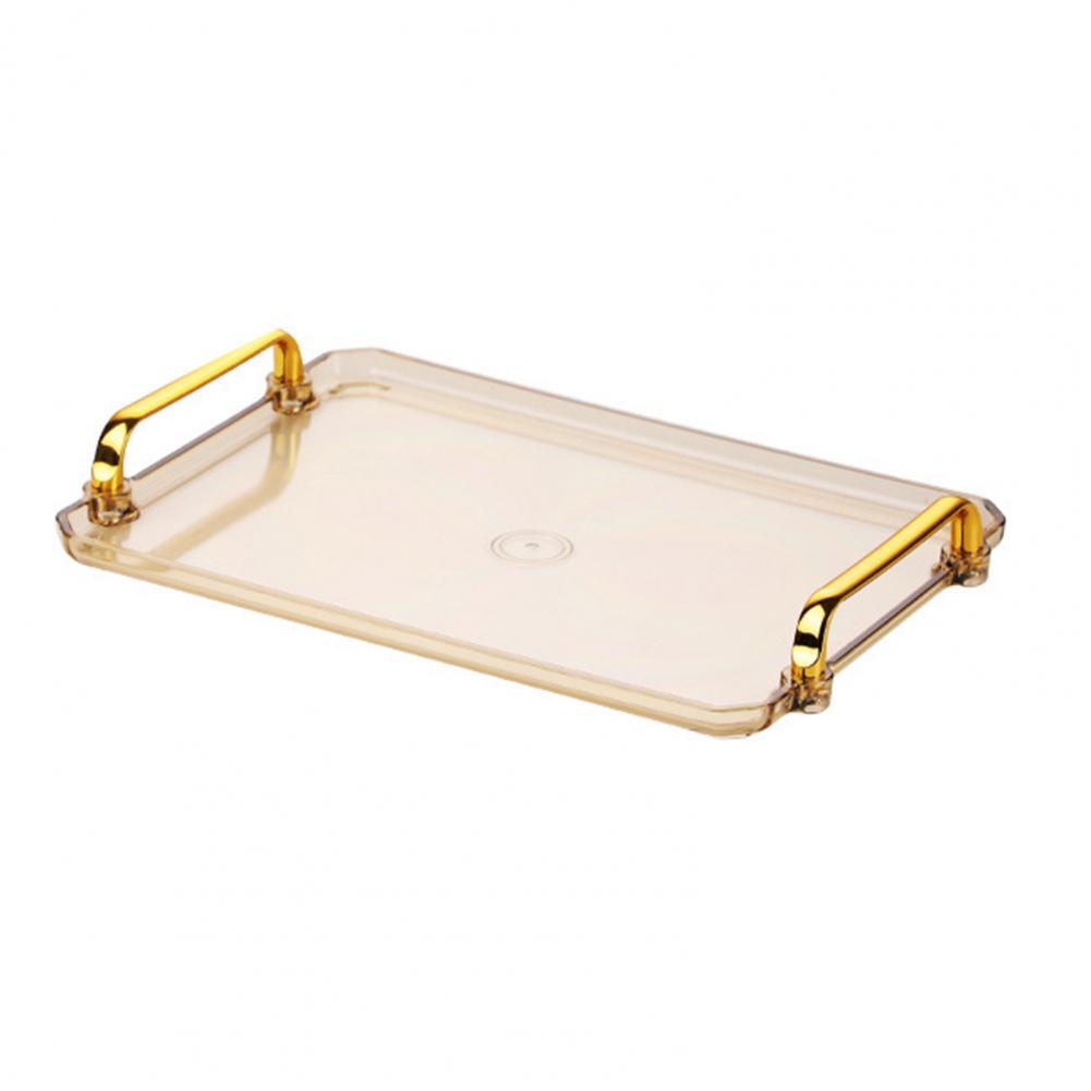 Chic Serving Tray Solid Color Appetizer Tray No Burrs Thicken Comfortable Grip Utility Dessert Tray