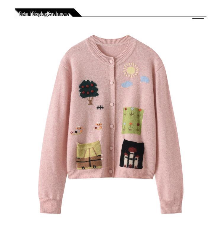 Women's Hand-Knit Retro Cardigan Vest - Trendy Autumn/Winter Layering Sweater