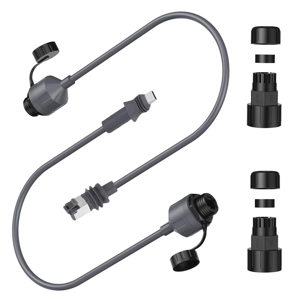 Ethernet Adapter for Enterprise Antenna 24AWG 1200Mbps Transfer Rate IP68 SPX To RJ45 Cable Coupler