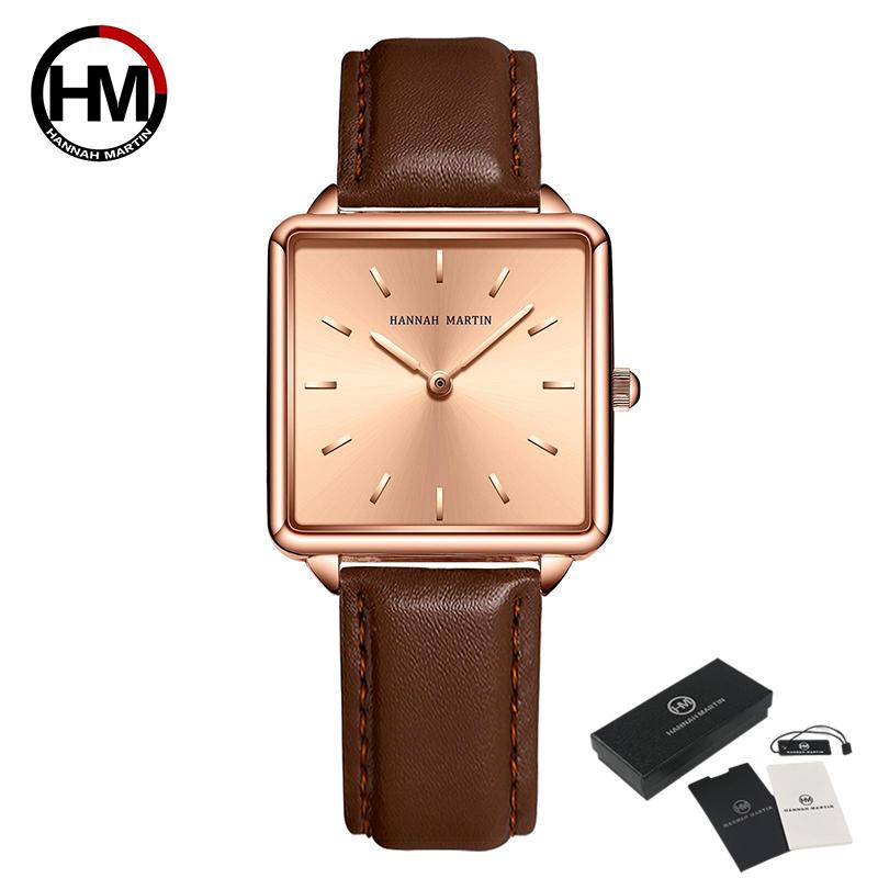 

Женские простые модные повседневные брендовые наручные часы из розового золота, роскошные женские квадратные кожаные часы Relogio Feminino