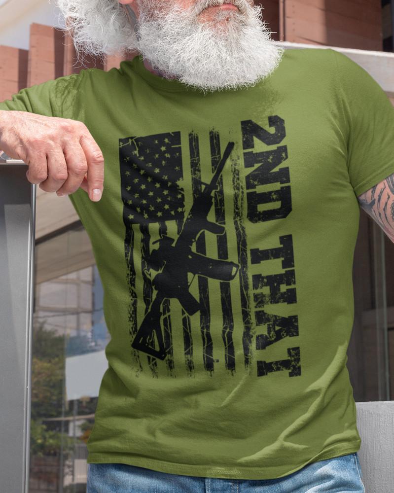 Mens Patriotic Shirt 2nd Amendment T-Shirt AR-15 2nd That American Flag T-Shirt