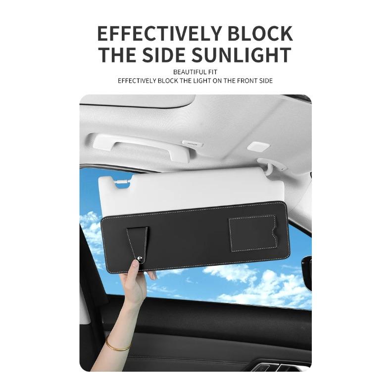 Car Sun Visor Extender Can Store Sundries Sun Blocker Car Window Glasses And Card Storage Blocker Universal For Auto Accessories