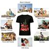 2026 Christmas New Year Graphic Print Casual Long Sleeve Top Pure cotton T-shirt