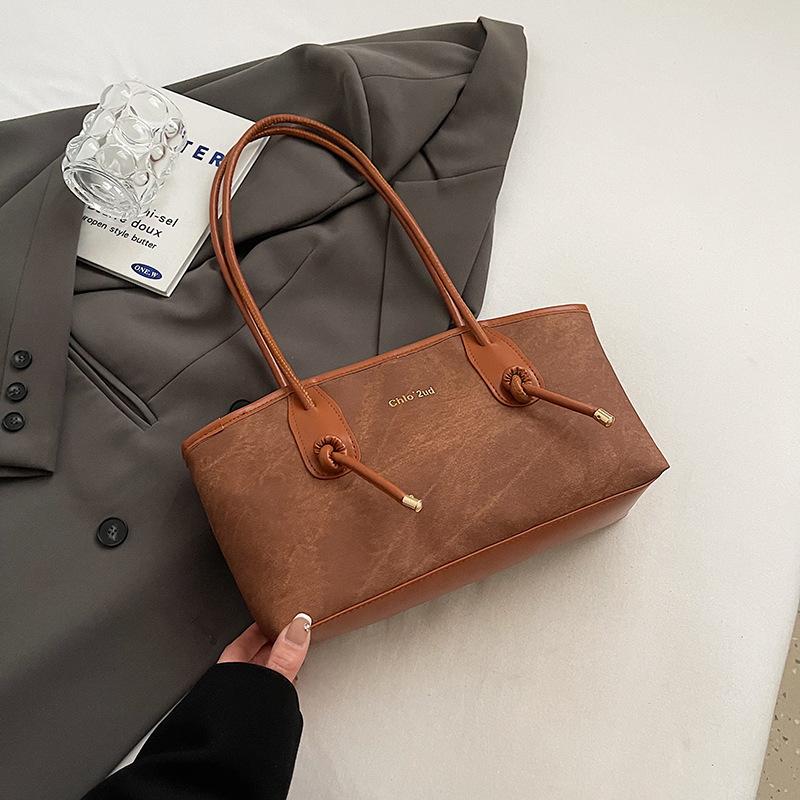 Trendy commuter bag women's 2025 new retro popular fashion shoulder bag texture casual versatile tote bag