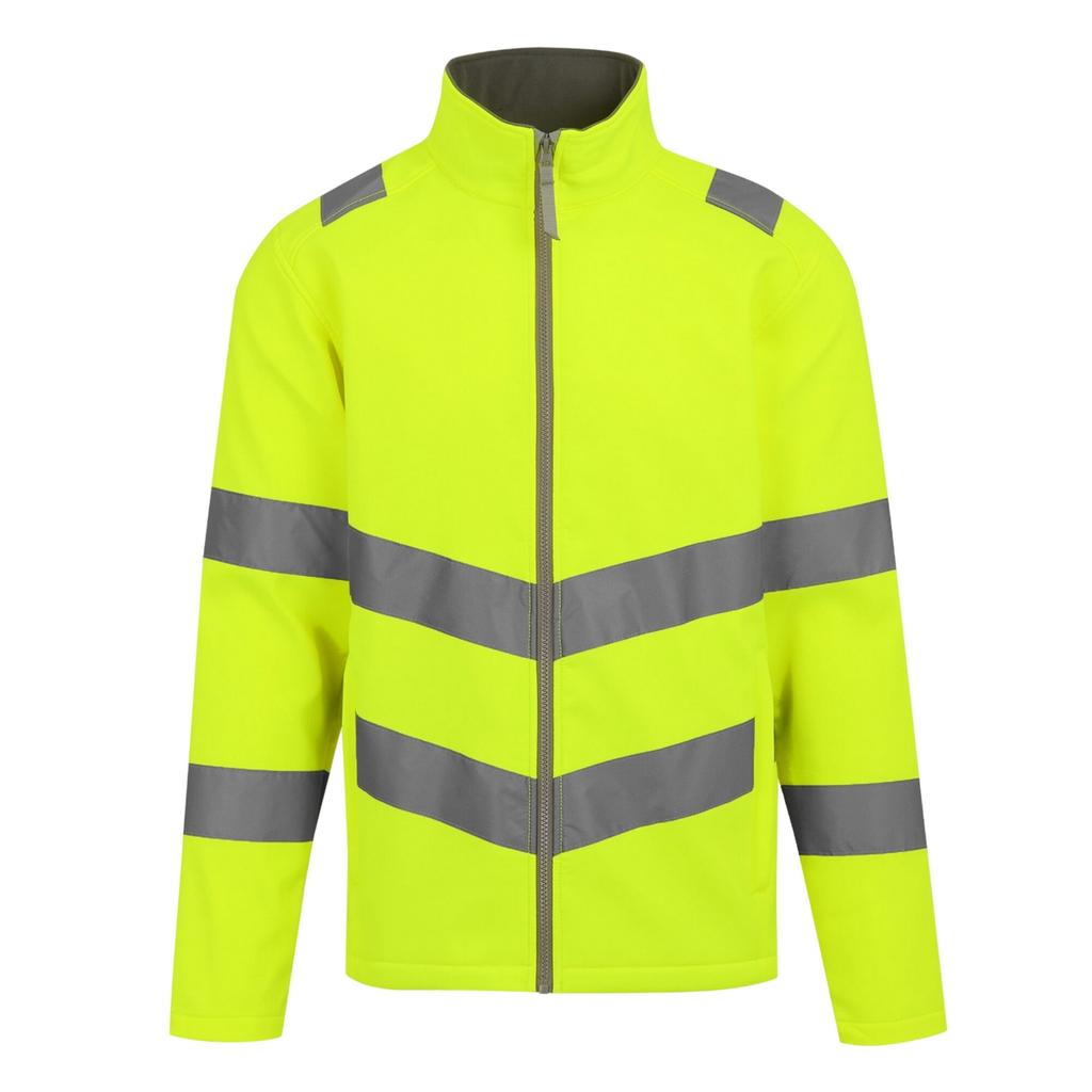 Regatta Professional Mens Pro Contract Ablaze Hi-Vis 2 Layer Soft Shell Jacket