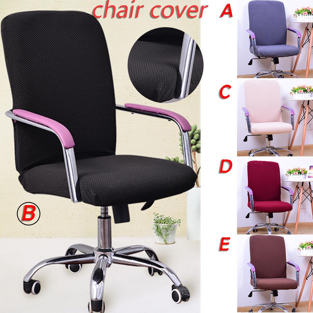 Color Siamese Stretch Home Comfort Table Hotel Office Computer Chair Cover Cute