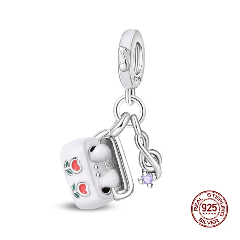 New In Charms Copper Lucky Red And Green Apple Charms Beads Fits Women 3Mm Original Bracelet Necklace Diy Fine Jewelry Gifts