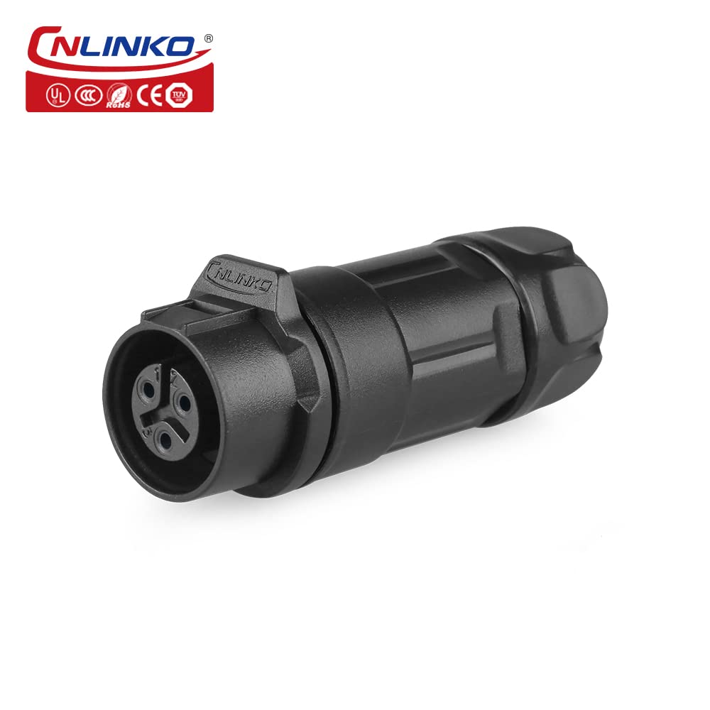 CNLINKO LP-12 IP68 Industrial Waterproof Connector Quick Plug Circular Connector PBT Plastic Shell Aviation Connector M12 2-8 Pin Male Plug and