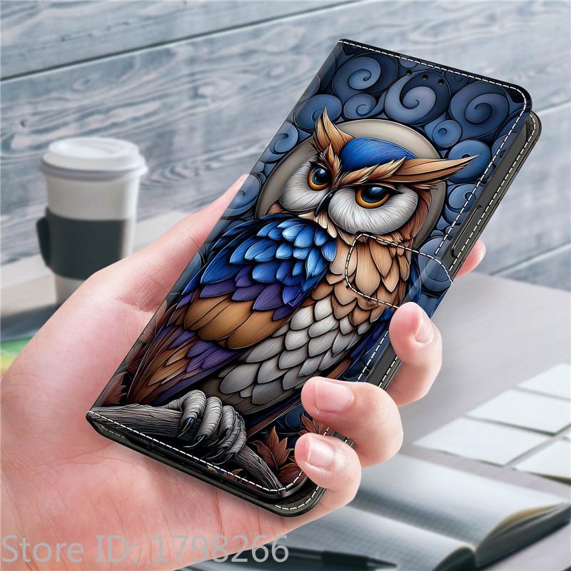 Leather Etui Phone Case for Nokia G300 G21 G11 G20 G10 G60 G22 6.3 5.3 3.1 5.4 Flip Cover Magnetic Wallet Painted Flower Deer