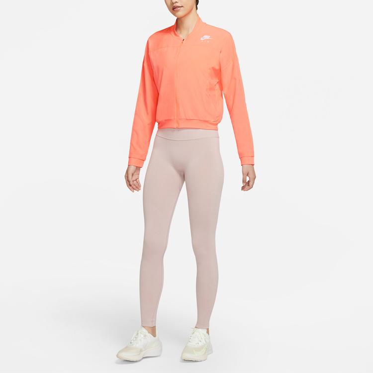 Nike Air Woven Quick-Dry Reflective Logo Sport Jacket Women Outerwear Bright-Orange CZ9143-854