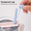 Silicone Straw Cap Dust-Proof Reusable Straw Toppers for Cups Leak Proof Splash Proof Straw Cover Fits Various Cup Eco-friendly Straw Accessory