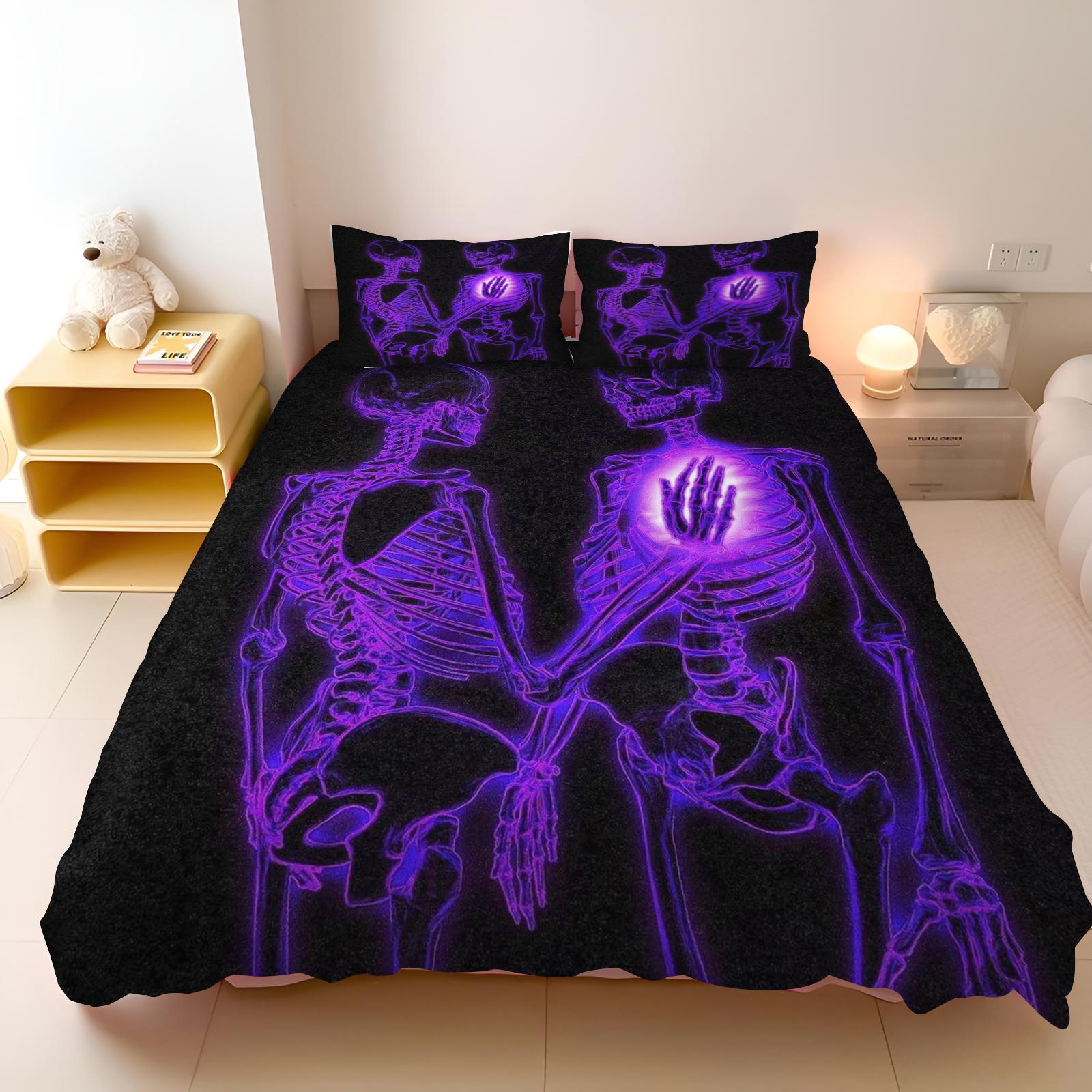 

Comforter Print Skeleton Children Grade A Printed Queen Size Home Mattress Bedding 3 Piece Comforter (quilt)-EU Single(135*200cm)3pcs