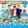 Chugga Chugga Two Two Party Decorations,Train Birthday Decorations&Train Party Tableware-Train Plates Banner Etc Train Birthday Party Supplies