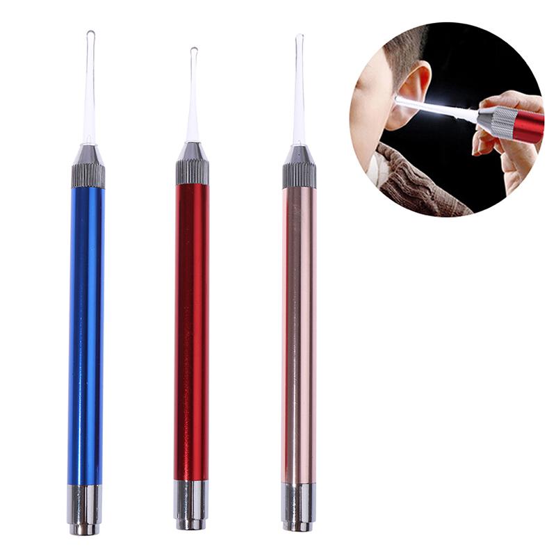 1Pcs Ear Wax Remover Led Flashlight Tweezer Earpick Curette Cleaner Ear Cleaner