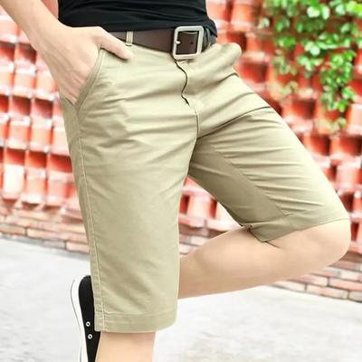 Mann kurze Sommer 100 % Baumwolle solide Shorts männliche Casual Business Männer Shorts