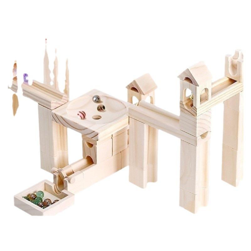 Onshine Wooden Marble Run Educational Building Blocks for Kids