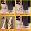 French Transparent High Heel Crystal Sandals With Pu Material For Elegant Summer Wear