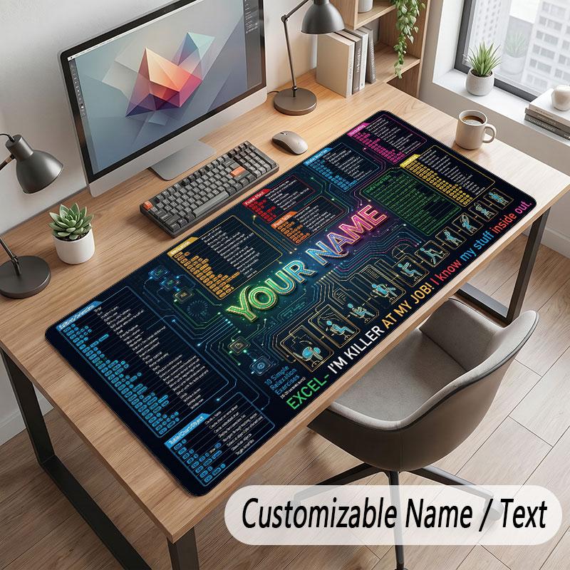 Abstract Personalized Theme Customized Mouse Pad Personalized Print Name Text Desk Mat For Home Office Table Decor